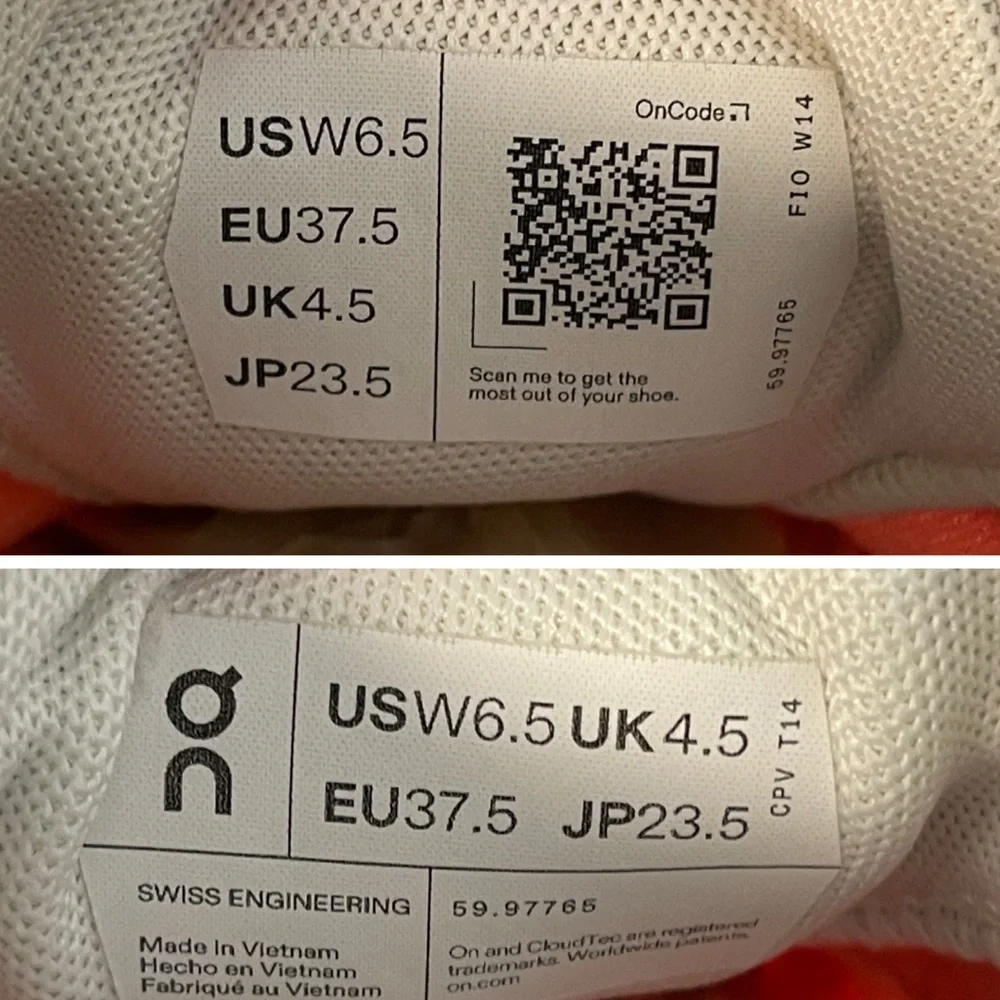 On Running On Cloud 5 Sneakers Women's Flamingo/Pearl Size 6.5 - Picture 13 of 17